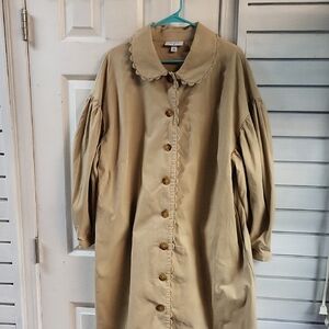 Kika Vargas Beige Oversized BOHO LIGHT COAT SIZE 1X
